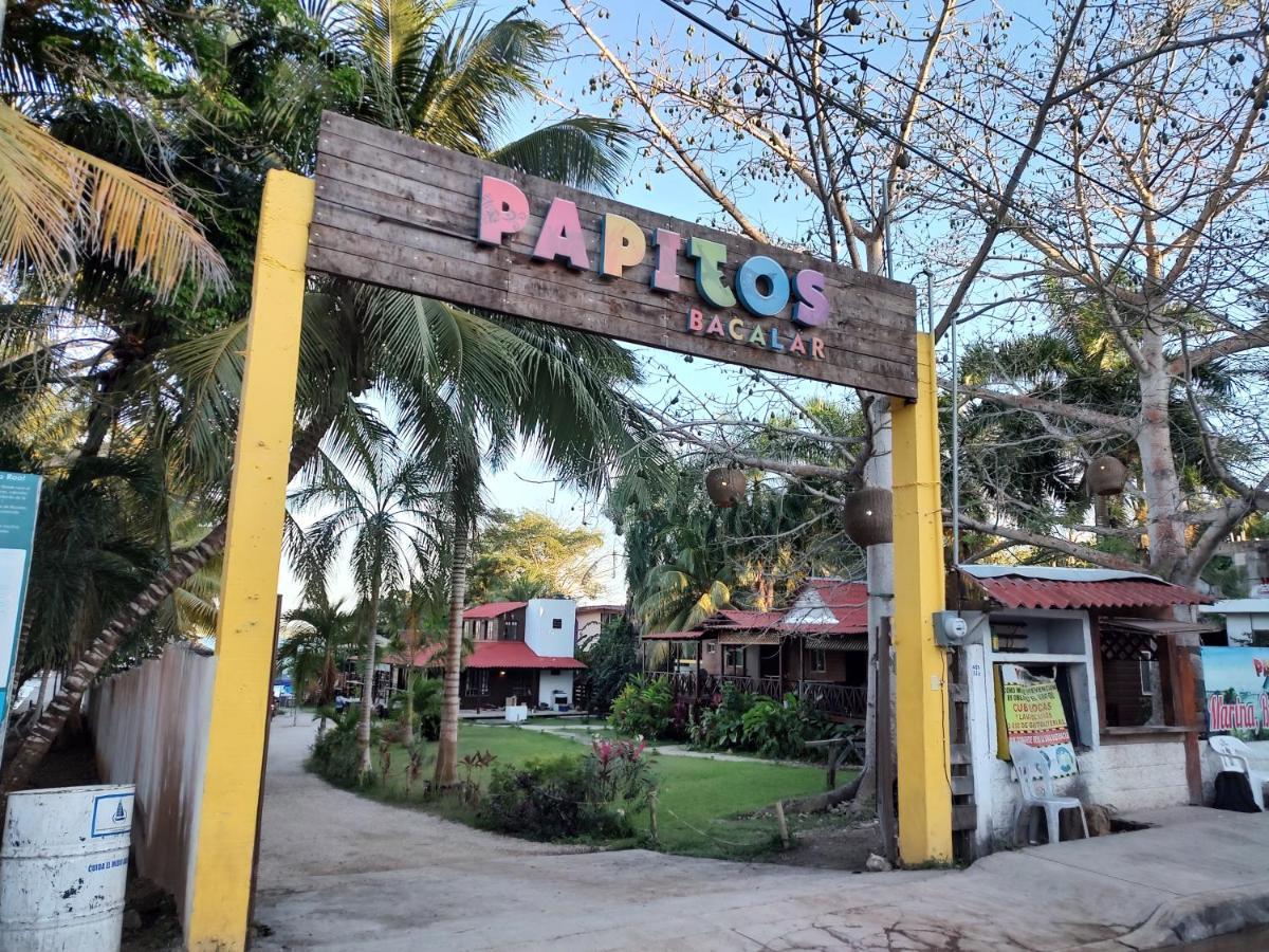 Papitos Bacalar Hotel And Marina Exterior foto