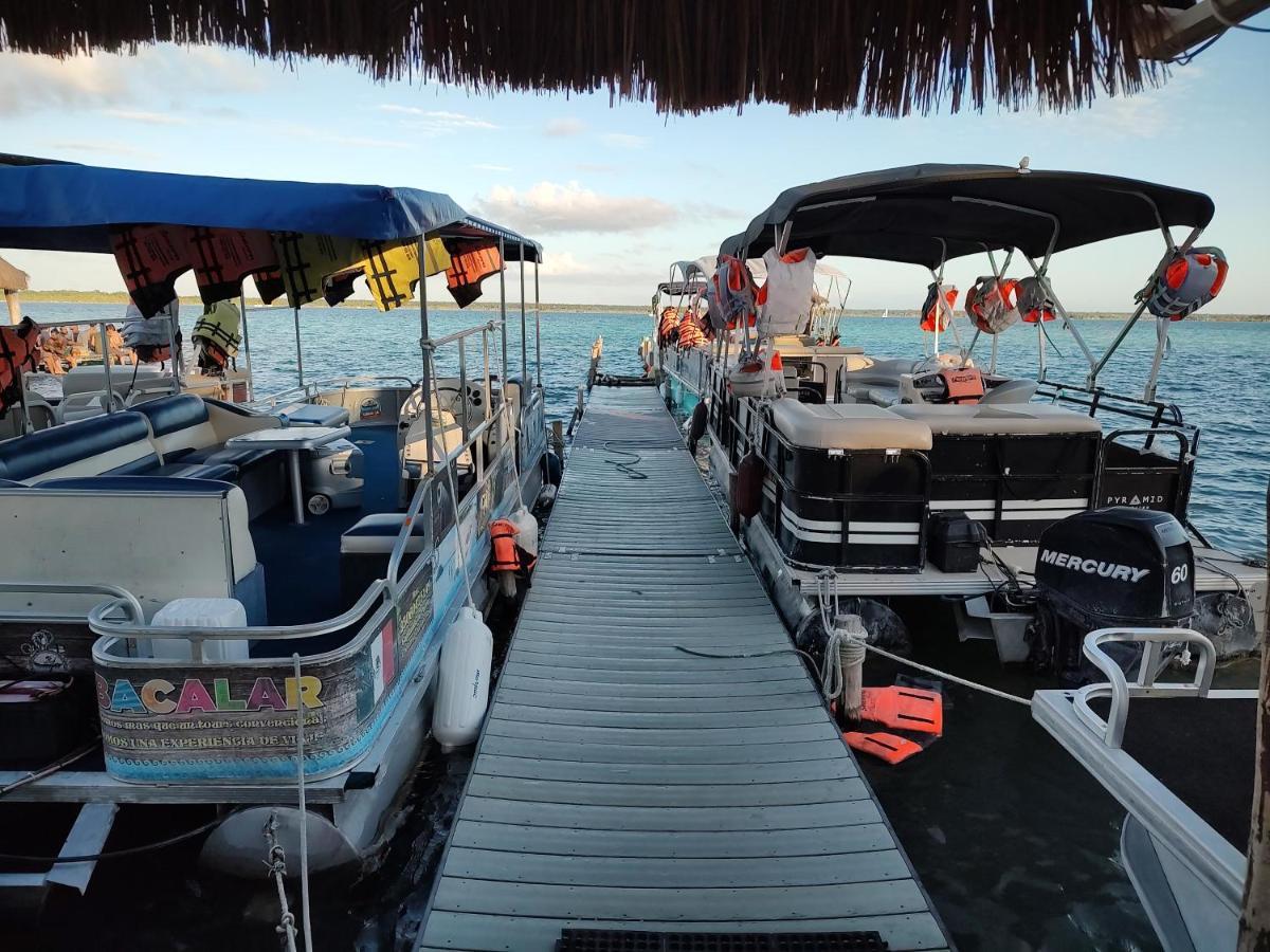 Papitos Bacalar Hotel And Marina Exterior foto